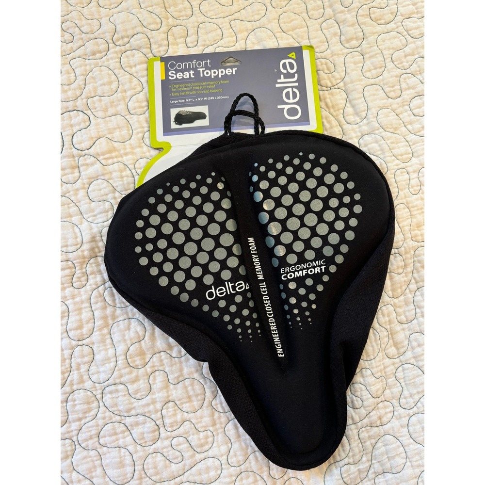 Delta‎ Cycle Comfort Seat Topper Memory Foam Bike Saddle Cover Large 9.6x9.1